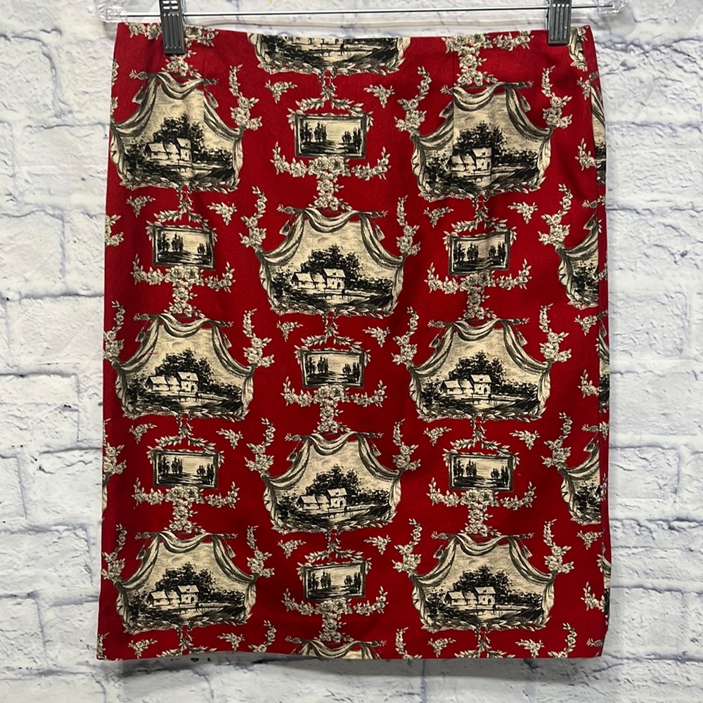 Talbots Cotton Toile Pencil Skirt